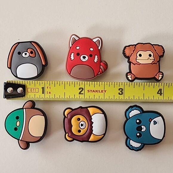 Squishmallows 6-pc Shoe Jewelry Croc Charms Duck Koala Dog Panda Lion Set NWT - Picture 2 of 5